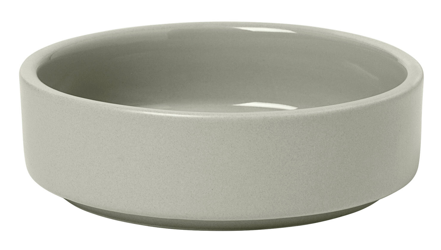 Graue Schale -PILAR- Mirage Gray XS, seitliche Perspektive