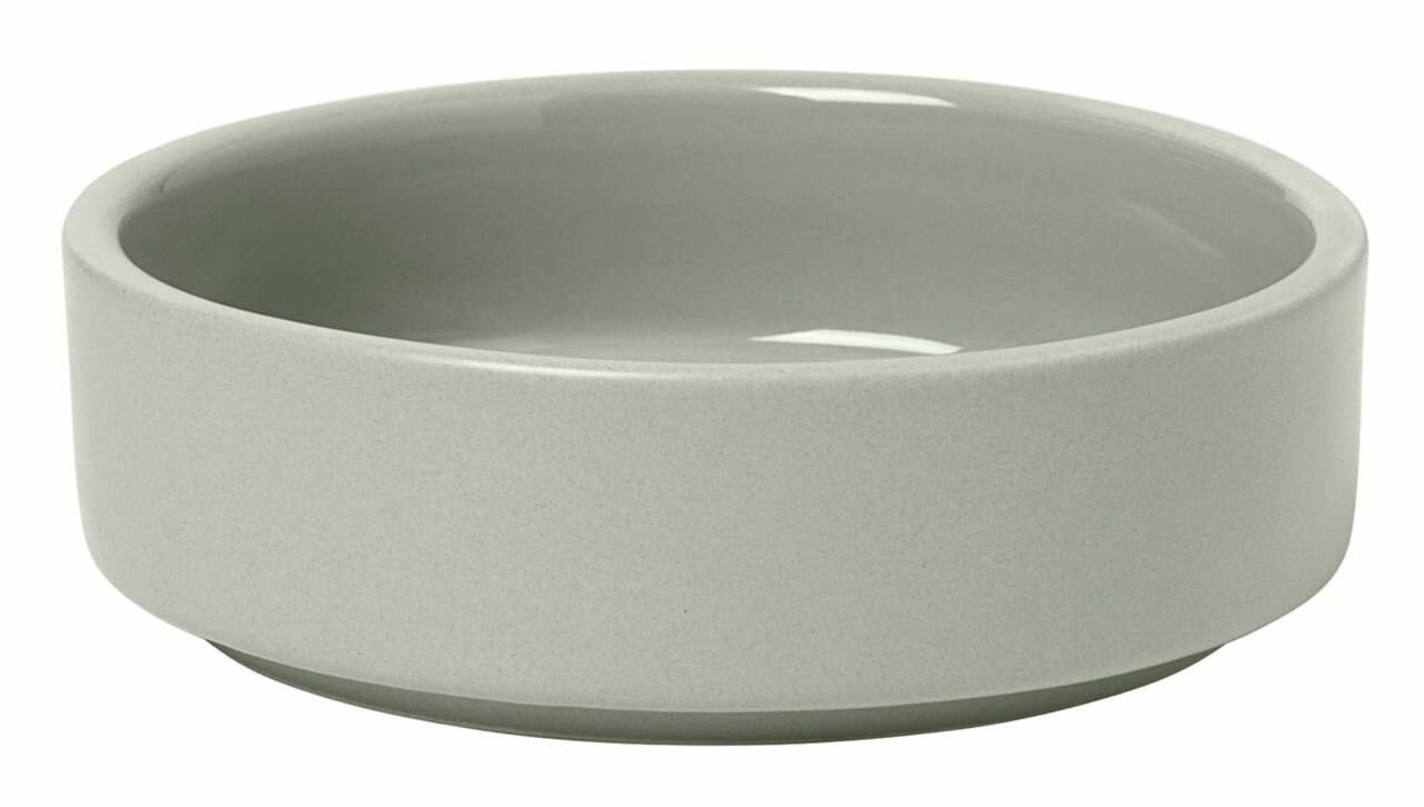Graue Schale -PILAR- Mirage Gray XS, seitliche Perspektive