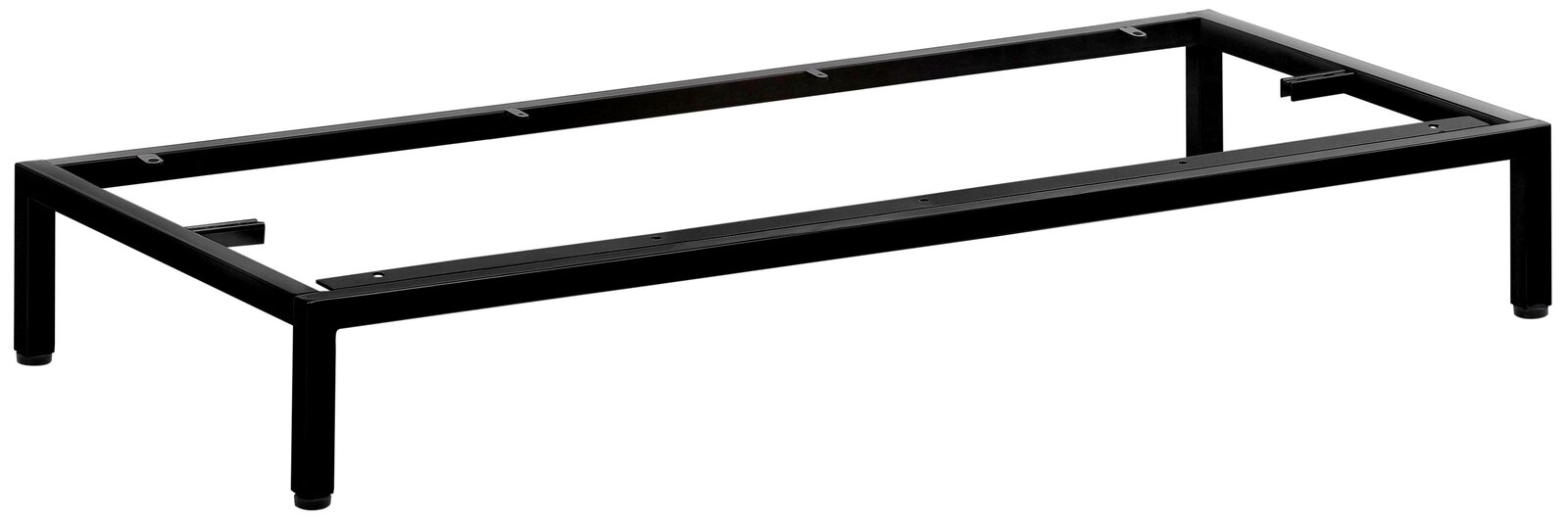 Metalluntergestell 90cm in schwarzer Farbe, seitliche Perspektive