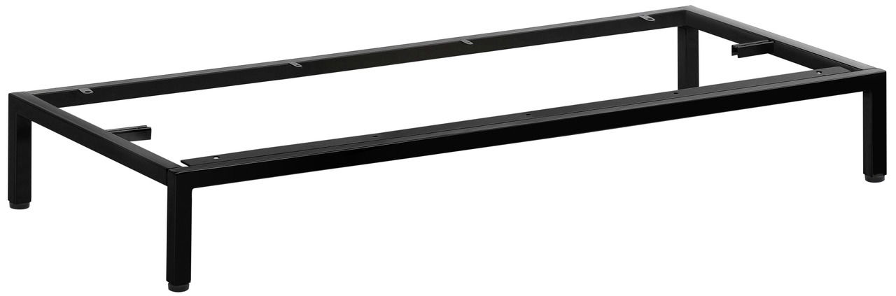 Metalluntergestell 90cm in schwarzer Farbe, seitliche Perspektive