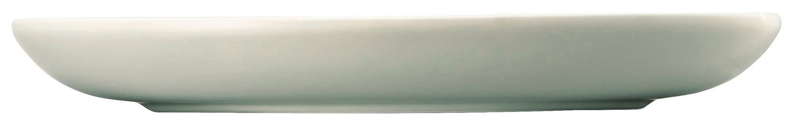 Seitliche Ansicht einer weißen Kombi-Untertasse