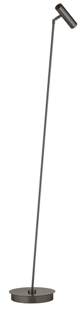 Hell LED-Stehleuchte TOM Schwarze LED-Stehleuchte mit schlankem, modernem Design, seitliche Perspektive