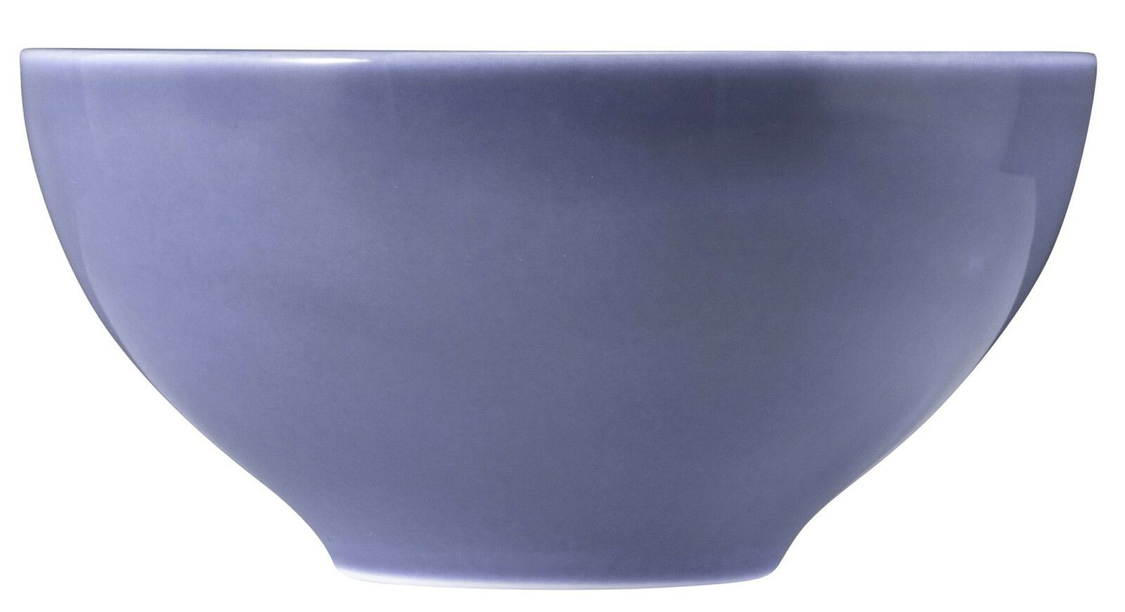 Seitliche Ansicht einer runden, blauen Schüssel mit einem Durchmesser von 15,5 cm