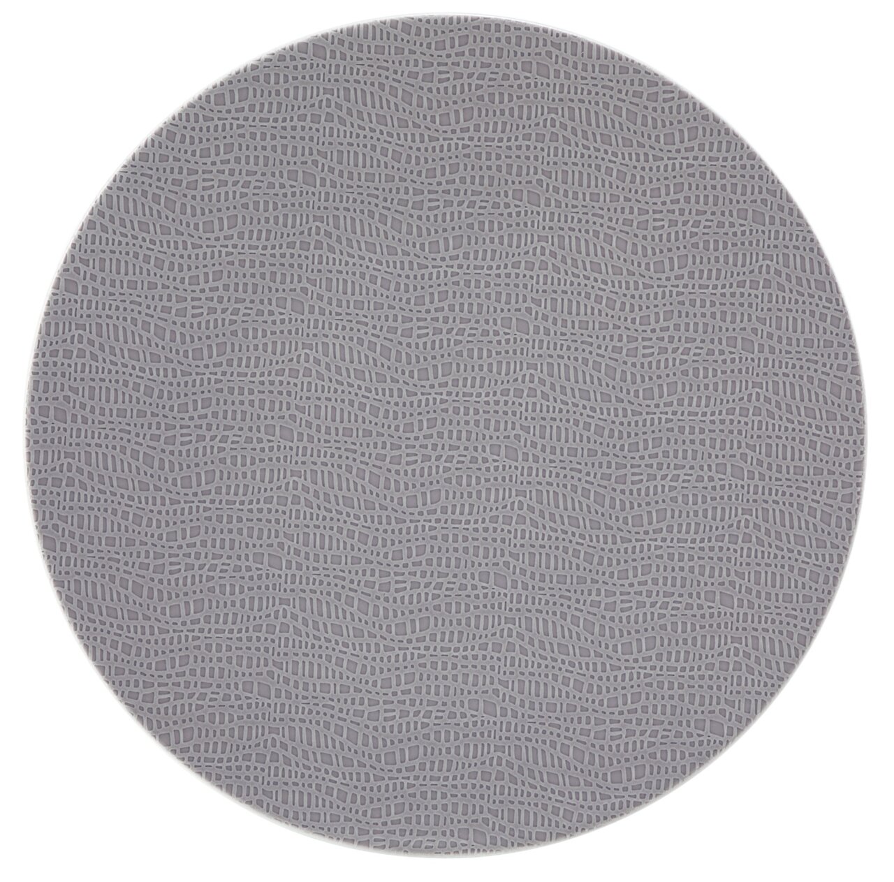Seltmann Weiden Speiseteller FASHION Runder Speiseteller mit grauem, strukturiertem Muster, Draufsicht