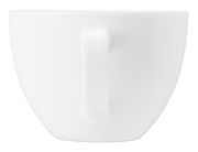 Weiße Kaffeetasse Beat 0,26l, seitliche Ansicht mit Henkel