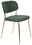 Z2 Stuhl JOLIEN Grüner Stuhl mit goldenen Beinen, seitliche Perspektive