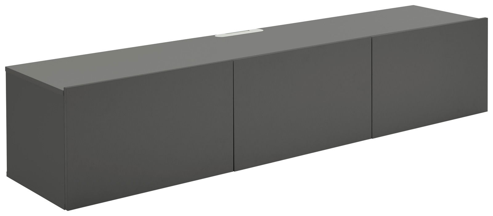 Hom´in TV-Hängelowboard 180 NEWNIQ Graues TV-Hängelowboard mit drei Türen, seitliche Perspektive