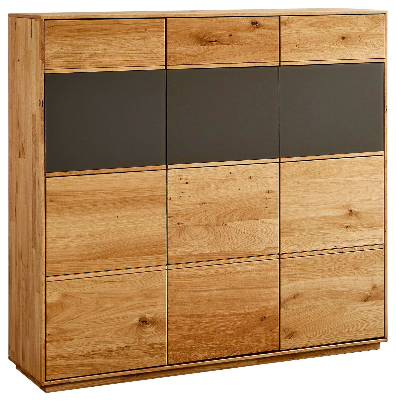 Waldwelt Schuhschrank AVANTI Moderner Schuhschrank aus Holz mit dunklen Akzenten, Frontalansicht