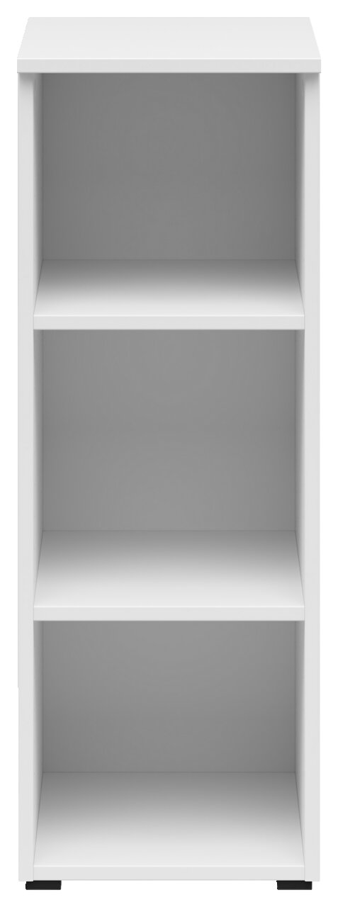 Carryhome Regal MULTISTAURAUM Weißes Regal mit drei offenen Fächern, frontale Ansicht