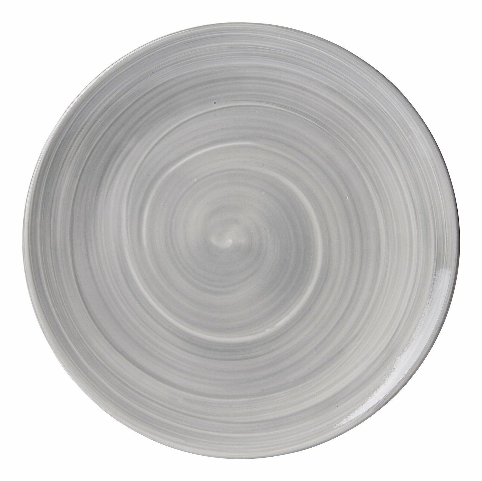 Ritzenhoff & Breker Speiseteller VALENCIA Grauer Speiseteller 26,5 cm mit kreisförmigem Muster, Ansicht von oben