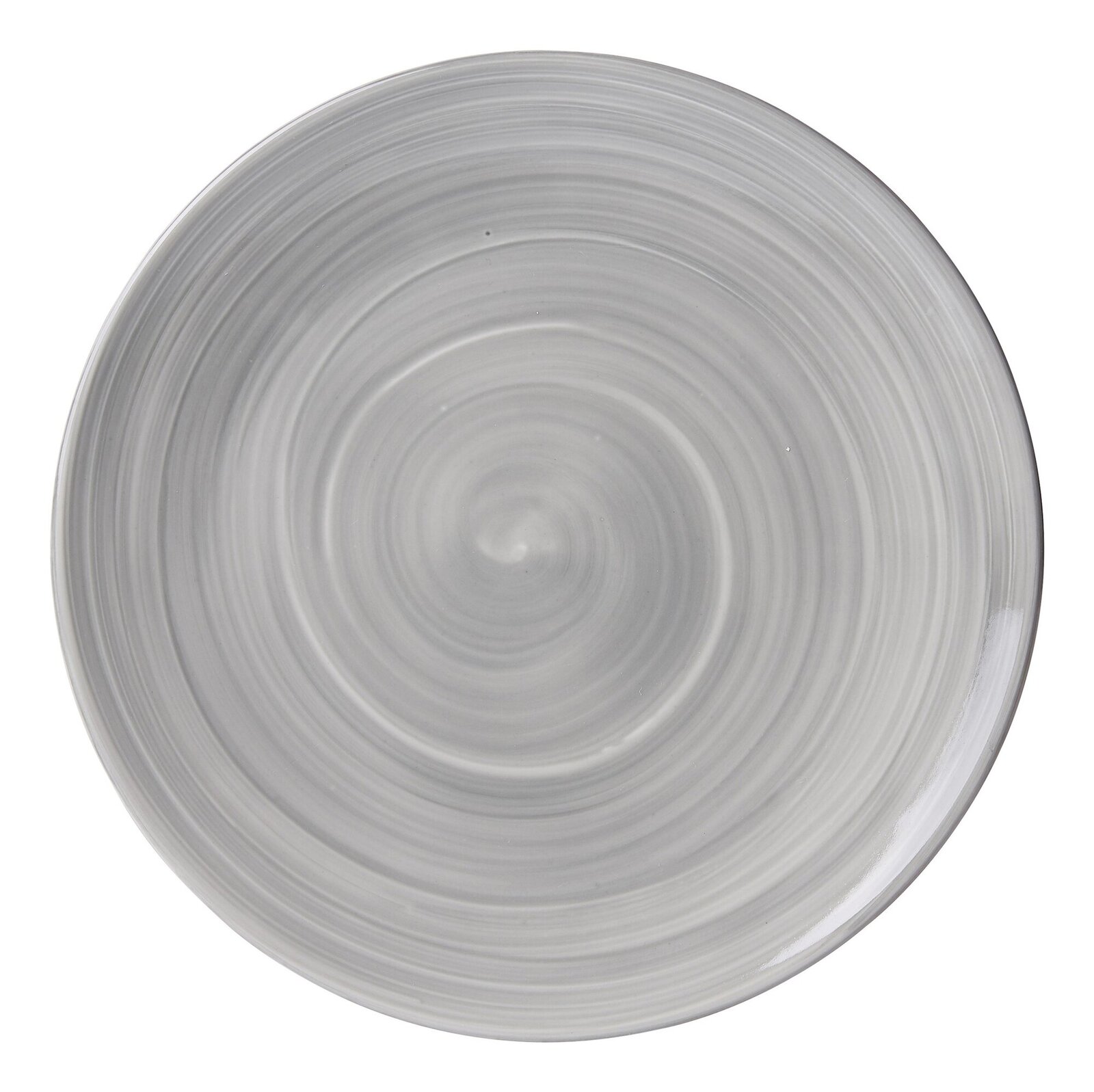 Ritzenhoff & Breker Speiseteller VALENCIA Grauer Speiseteller 26,5 cm mit kreisförmigem Muster, Ansicht von oben