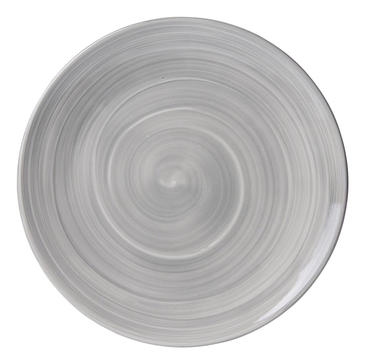 Ritzenhoff & Breker Speiseteller VALENCIA Grauer Speiseteller 26,5 cm mit kreisförmigem Muster, Ansicht von oben