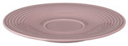Kleine Kombi-Untertasse in Rosa mit geriffeltem Design, seitliche Perspektive