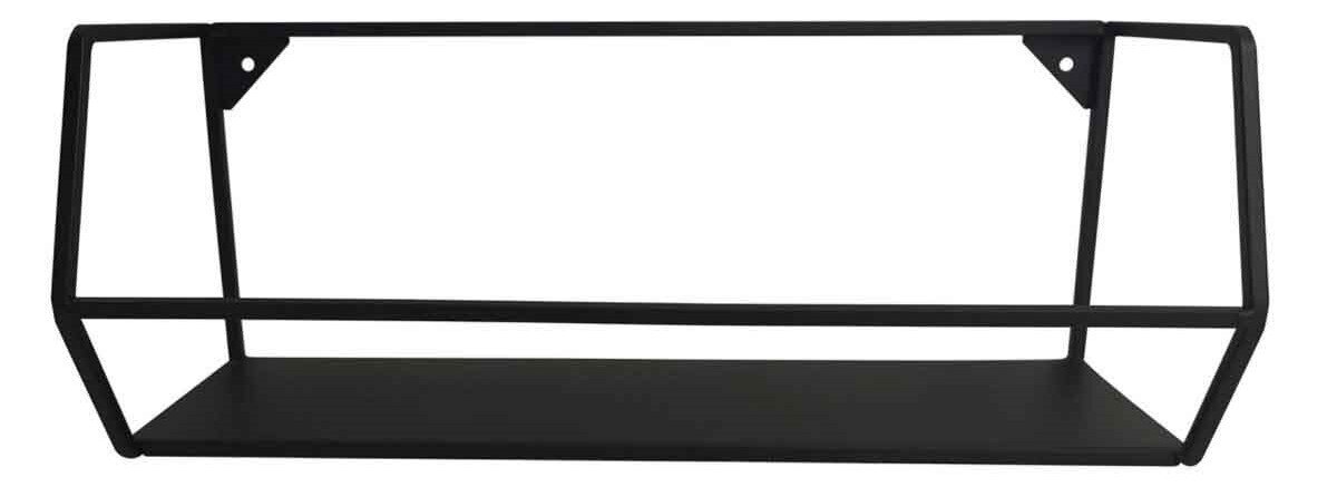 Landscape Wandregal NORA Schwarzes Wandregal aus Metall in frontaler Ansicht