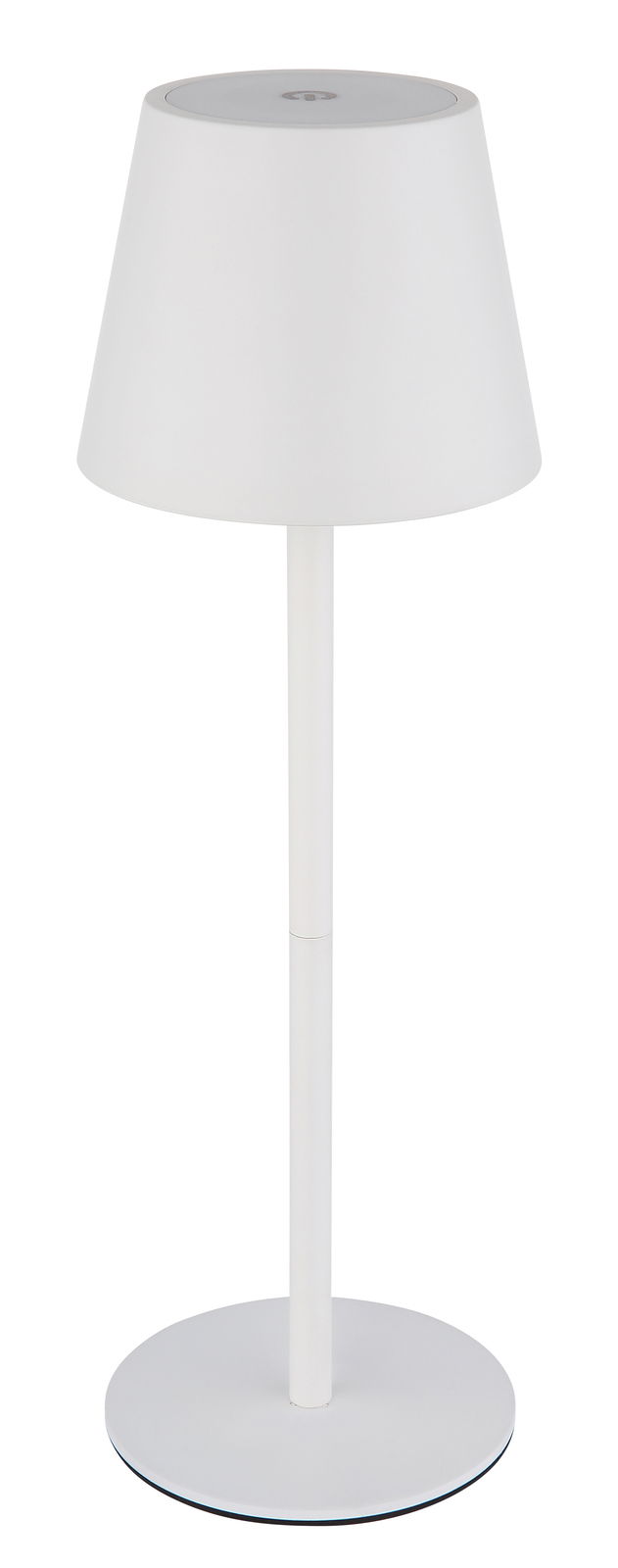 Weiße Akku-Tischleuchte VANNIE 3 in seitlicher Ansicht