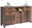 Landscape Sideboard CARDIFF Rustikales Sideboard aus Holz mit Metallakzenten, dekoriert mit Pflanzen und Keramik, seitliche Perspektive