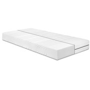 Kaltschaummatratze H2 in seitlicher Perspektive mit sichtbaren Konturschnitten