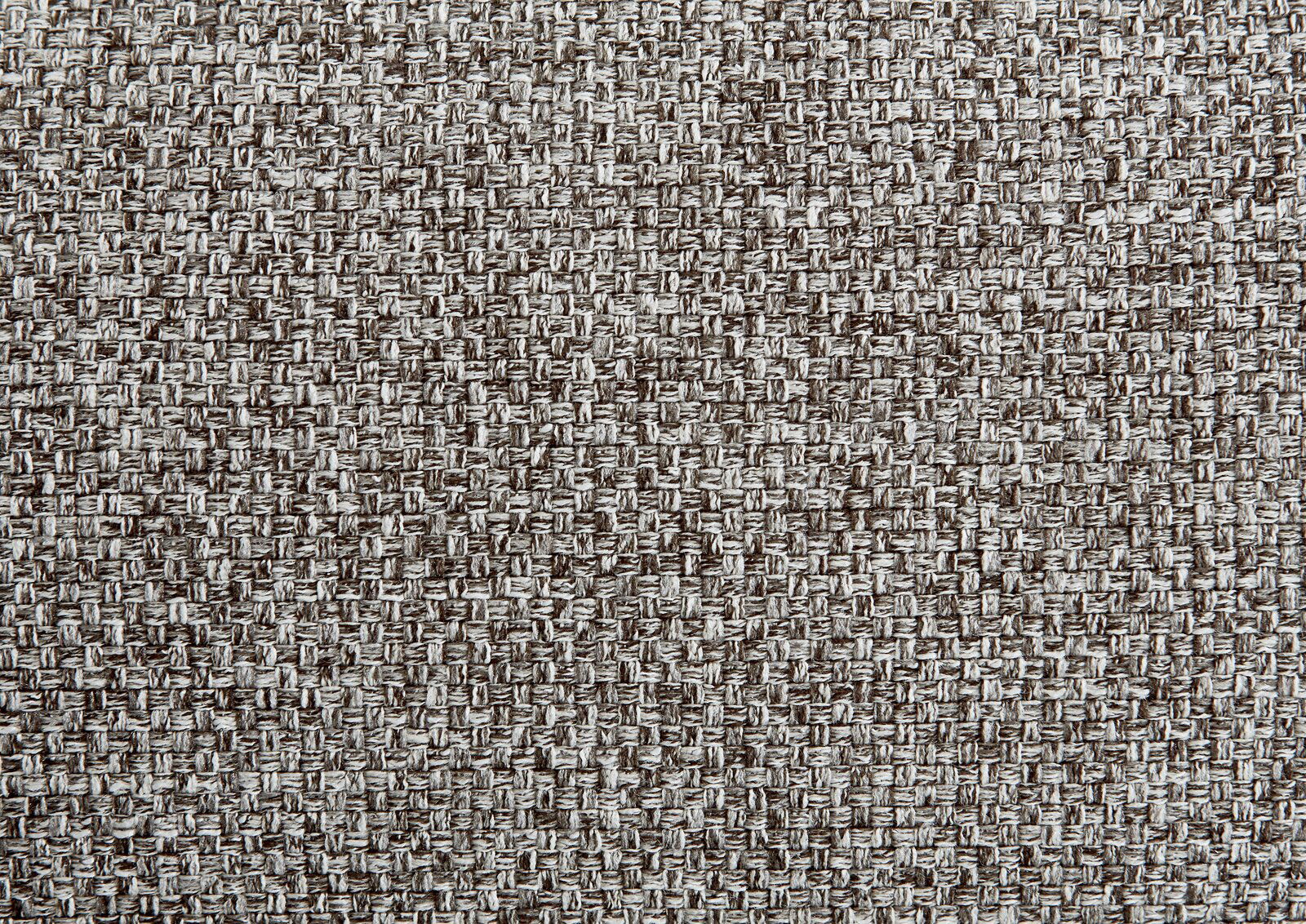 Nahaufnahme eines grauen, strukturierten Polsterstoffs in gewebter Optik.