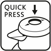 Illustration der Isolierkanne SAMBA 1L rosa mit Quick-Press-Verschluss, Draufsicht