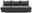 Graues 3-Sitzer Loungeelement, Vorderansicht