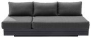 Graues 3-Sitzer Loungeelement, Vorderansicht
