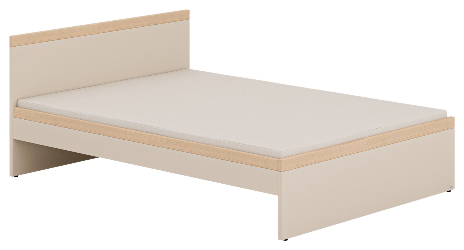 Paidi Jugendbett MALIO Jugendbett 120x200 in hellem Holzdesign, seitliche Perspektive