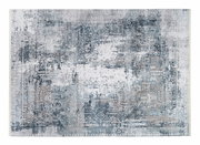 Teppich Vision Yama in Blau- und Grautönen mit abstraktem Muster, Draufsicht