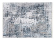 Teppich Vision Yama in Blau- und Grautönen mit abstraktem Muster, Draufsicht