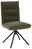 Dieter Knoll Stuhl ABANO Moderner Stuhl mit olivgrünem Stoffbezug und schwarzem Metallgestell, seitliche Perspektive