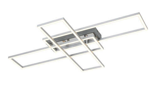 Novel LED-Deckenleuchte Moderne LED-Deckenleuchte mit geometrischem Design, seitliche Perspektive