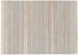 Moderner Designer-Teppich mit geometrischem Muster in neutralen Farben, Draufsicht