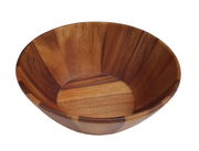 Holz-Salatschüssel aus der Vogelperspektive