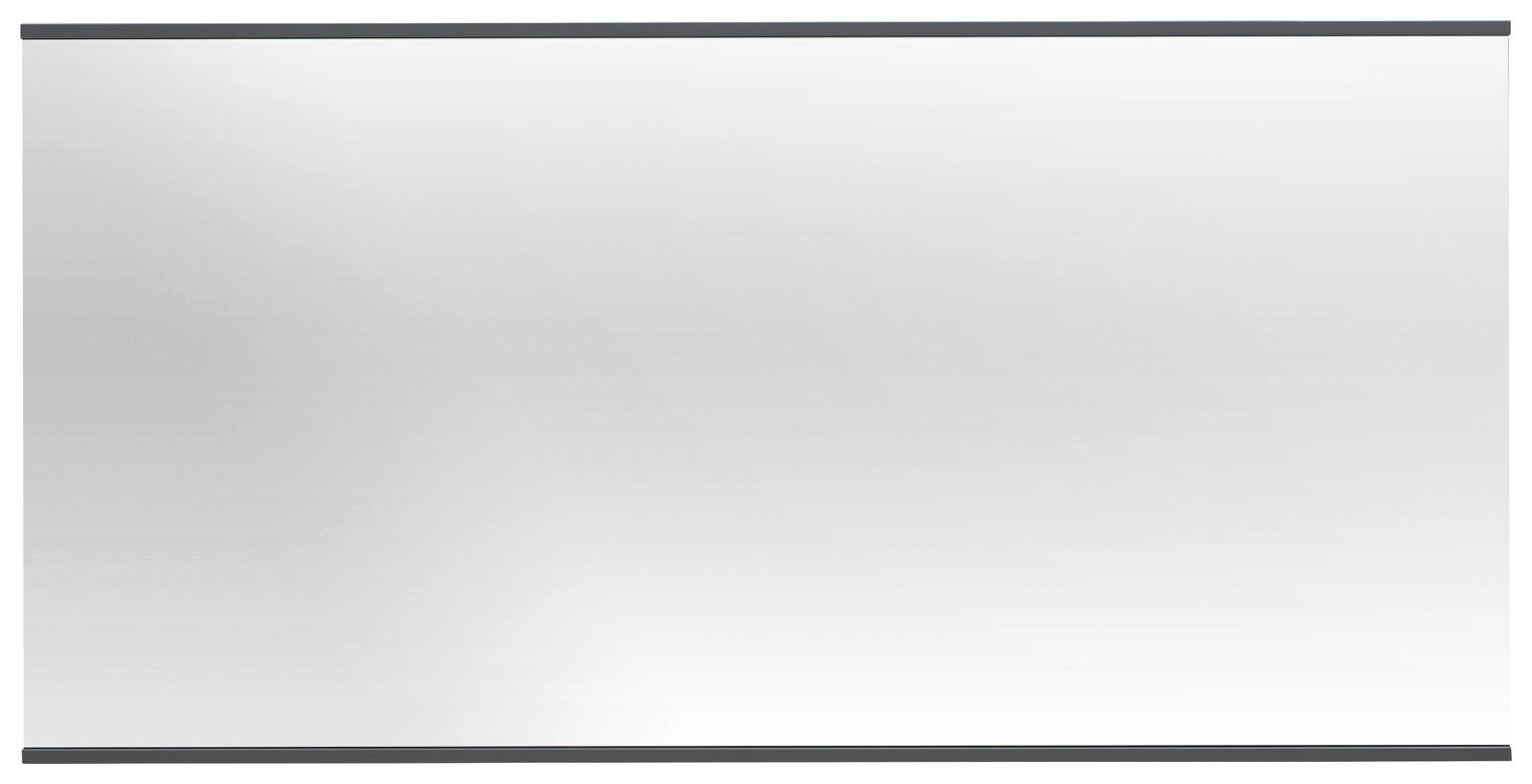 Rechteckiger Wandspiegel in Frontalansicht mit schlichtem Design und schmalem Rahmen.