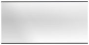 Rechteckiger Wandspiegel in Frontalansicht mit schlichtem Design und schmalem Rahmen.