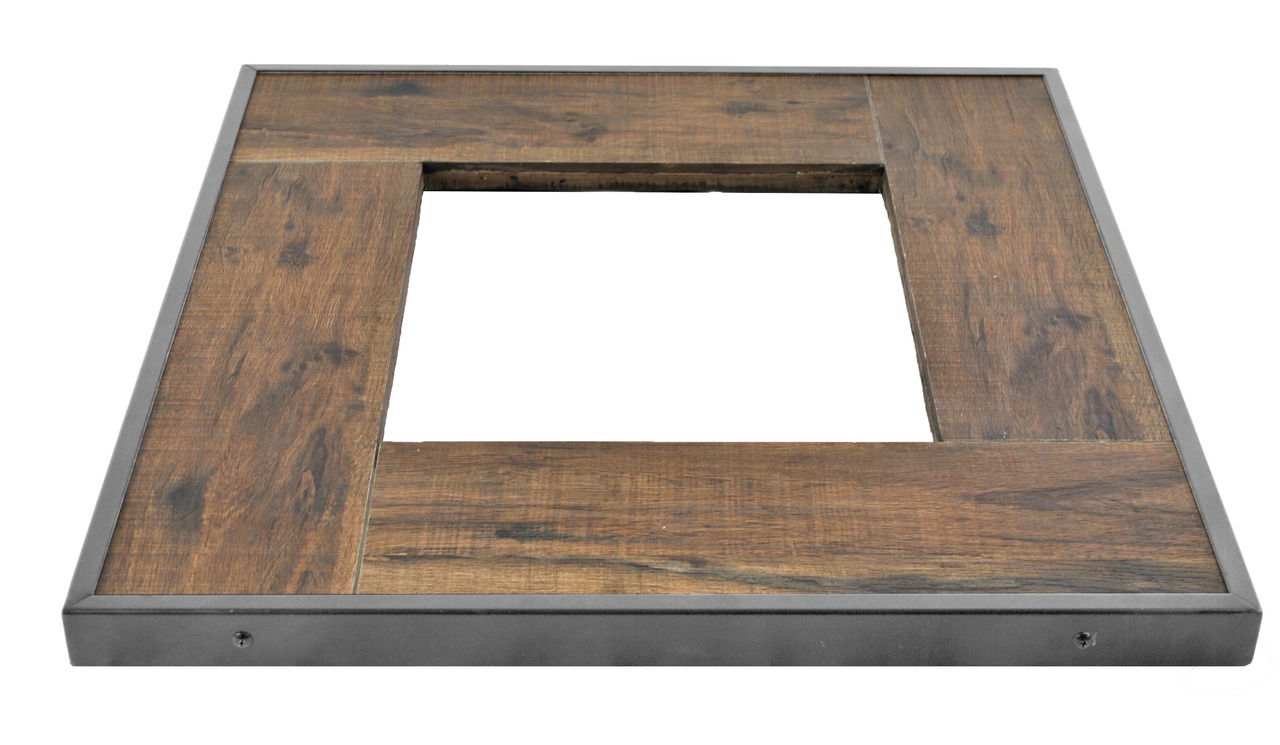 Tischplatte Comfort S aus Holz mit Metallrahmen, Draufsicht