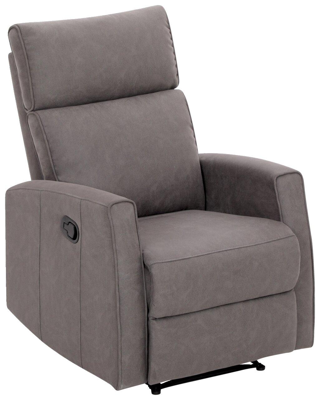 XORA Sessel LIAN Grauer Sessel in seitlicher Perspektive mit verstellbarer Rückenlehne und Armlehnen.