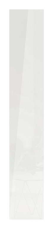Witte hoogglansdeur, gezien vanaf de voorkant, 235 x 45 cm