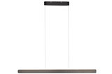 Moderne LED-Hängeleuchte in minimalistischem Design, seitliche Perspektive
