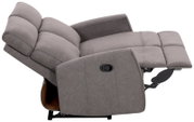 Graues Sofa mit Liegefunktion, seitliche Perspektive