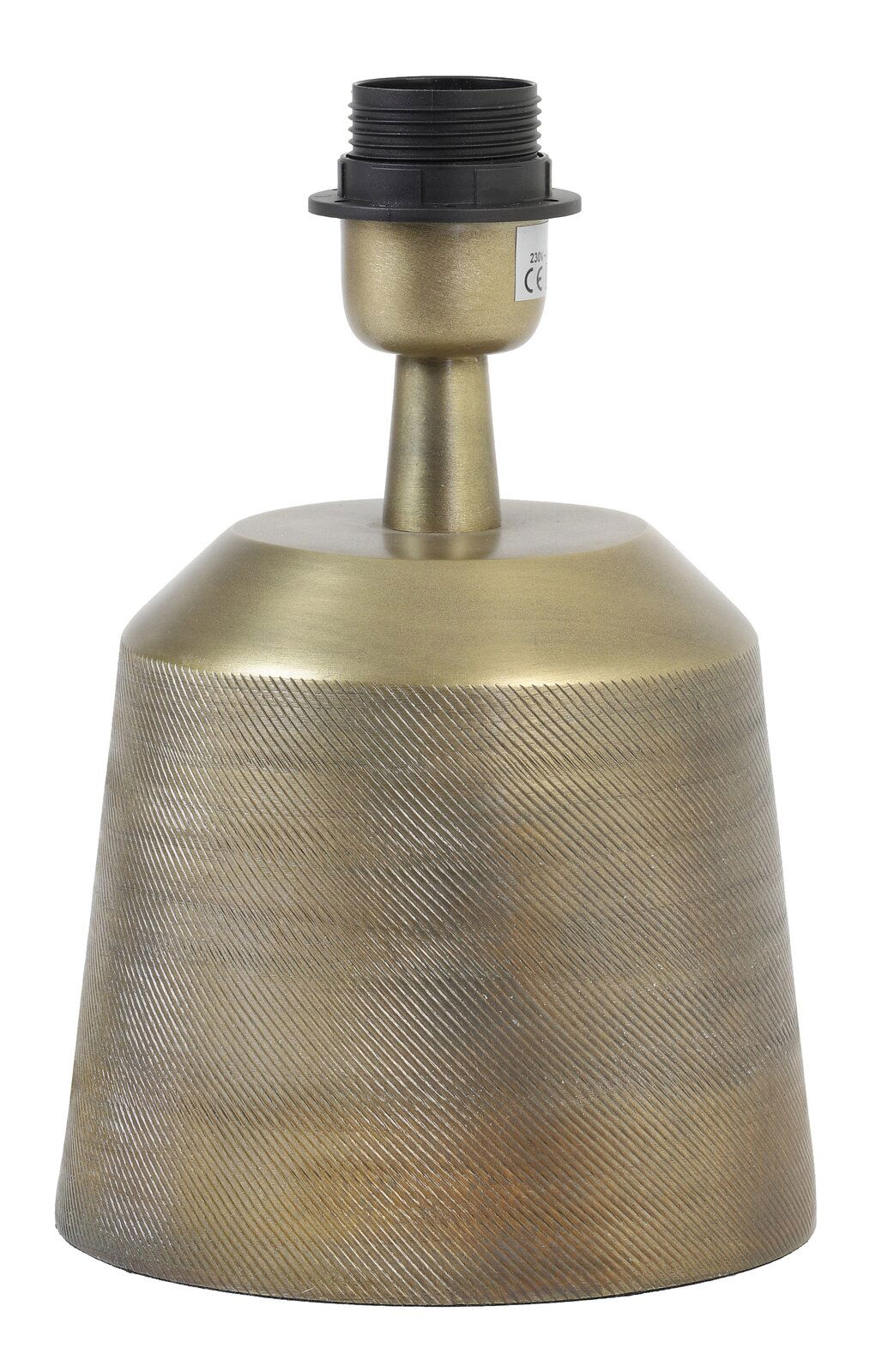 Light&Living Lampenfuß LILOU Lampenfuß aus Metall in goldener Farbe mit strukturierter Oberfläche, seitliche Perspektive