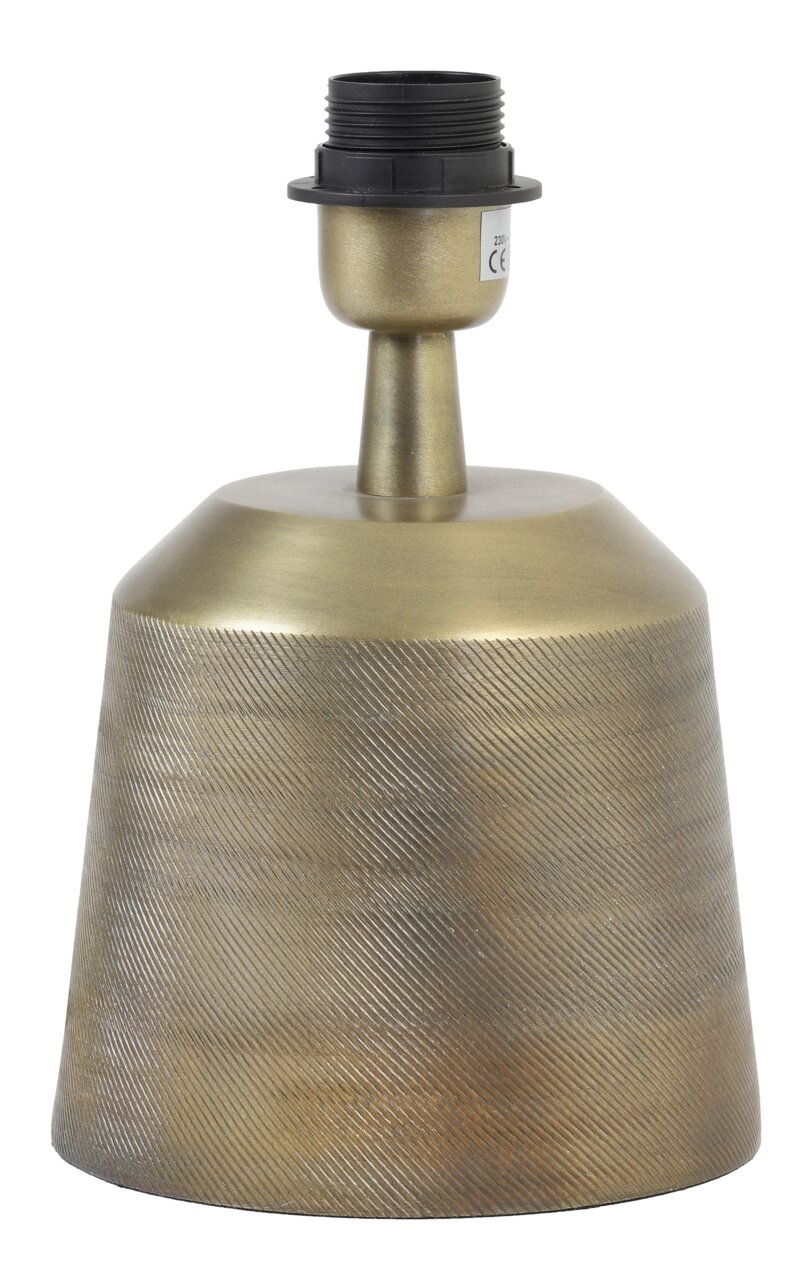 Light&Living Lampenfuß LILOU Lampenfuß aus Metall in goldener Farbe mit strukturierter Oberfläche, seitliche Perspektive