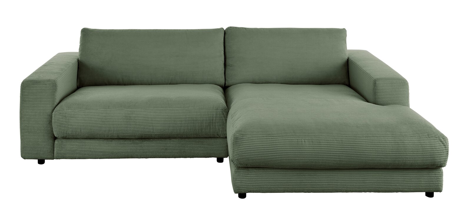 Grüne Longchairkombination aus Cordstoff, Vorderansicht