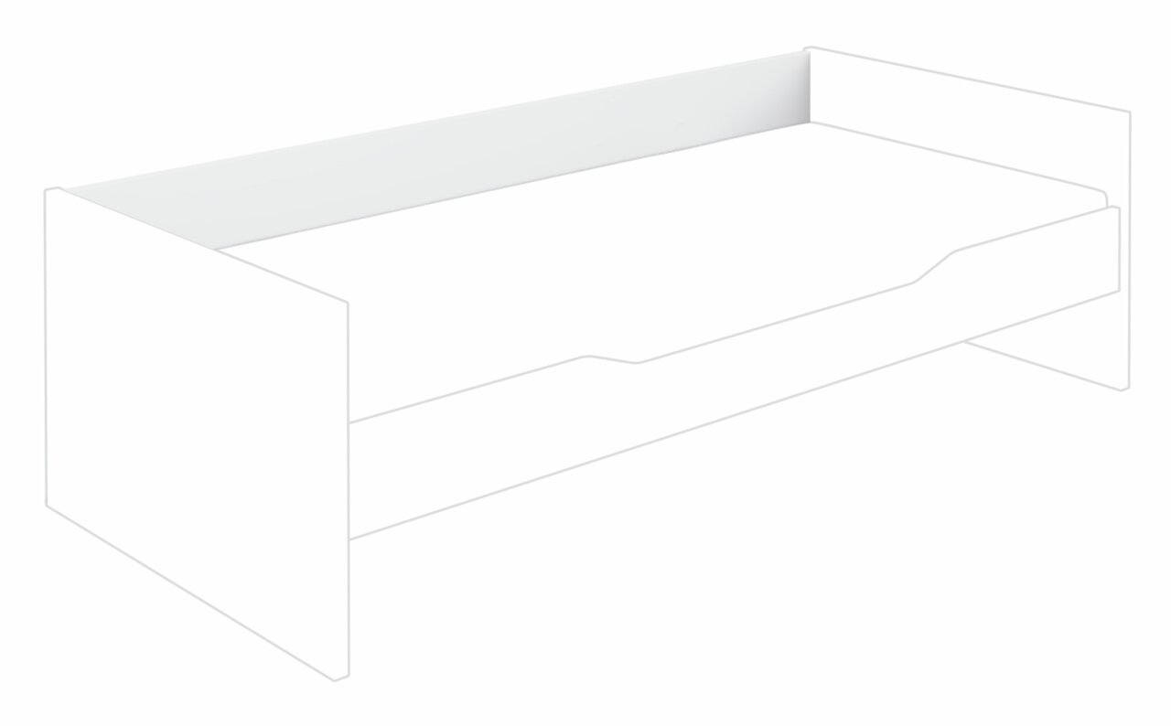 Paidi Schutzseite TIAGO Weißes Schutzgitter für ein Bett, seitliche Perspektive