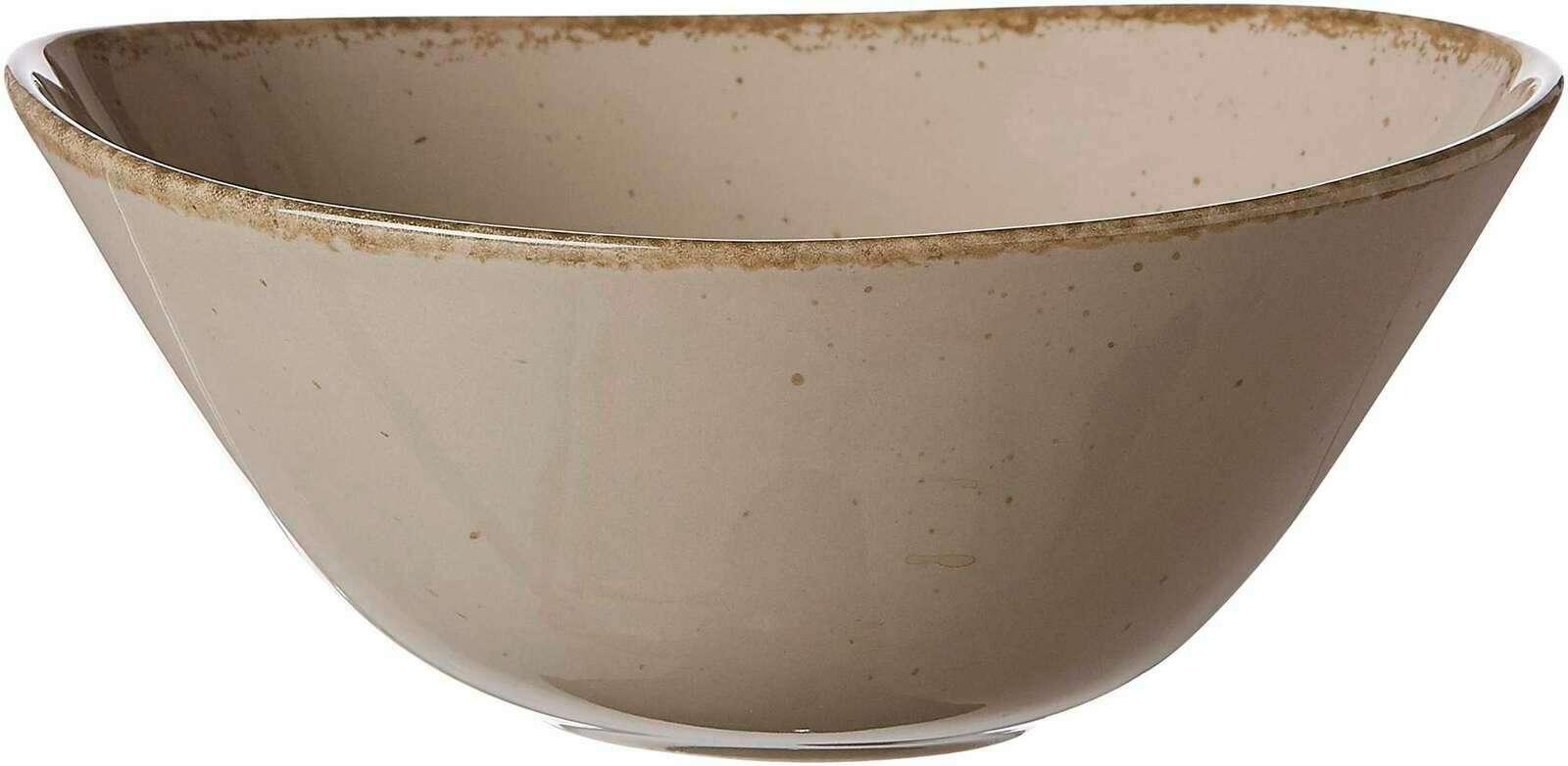 Graue Servierschale von Ritzenhoff & Breker, seitliche Perspektive, 19x16,5cm, Modell CASA