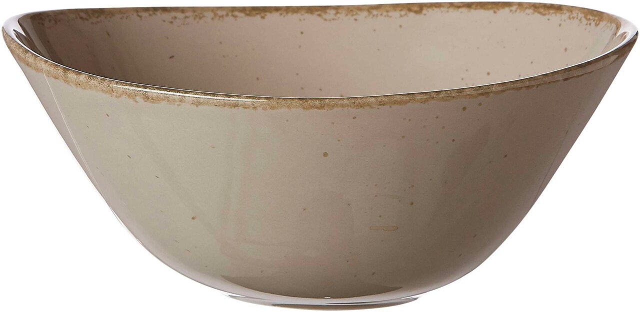 Graue Servierschale von Ritzenhoff & Breker, seitliche Perspektive, 19x16,5cm, Modell CASA