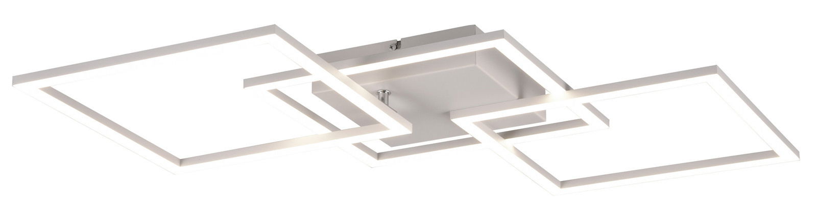 Moderne Deckenleuchte mit geometrischem Design, seitliche Perspektive