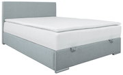 Grijs boxbed 140 met wit matras, zijaanzicht