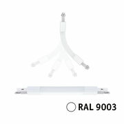 Flexverbinder in weiß, RAL 9003, mit flexibler Verbindung, seitliche Ansicht