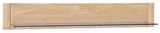 Wandboard aus hellem Holz mit einer Glasablage, frontale Ansicht