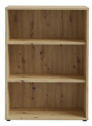 Holzregal mit drei offenen Fächern, frontale Ansicht